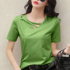 Camiseta De Mujer Camisas Moda Blusa Elegante Casual Manga Corta Nueva Camisa To comprar usado  Enviando para Brazil