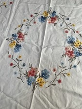 Vintage tablecloth embroidered for sale  HOUGHTON LE SPRING