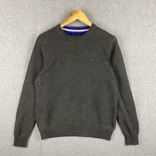 Usado, Suéter de malha Tommy Hilfiger masculino M cinza gola redonda pulôver de malha apertado comprar usado  Enviando para Brazil