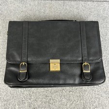 Vintage black leather for sale  WELLINGTON