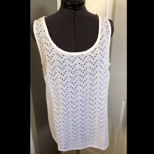 Tanque Lane Bryant branco 100% algodão novo sem etiquetas - 18 comprar usado  Enviando para Brazil
