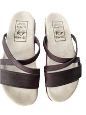 Usado, Chinelos ISLAND Havaí Feminino Ultra Camurça Slide Flats, Tamanho 7, Marrom Escuro Novo sem etiquetas comprar usado  Enviando para Brazil