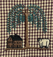 Primitive gingham check for sale  Danville