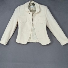 Blazer Anna Thomas Feminino 6 Bege Tweed Escritório Carreira Corporativa Botão Formal comprar usado  Enviando para Brazil