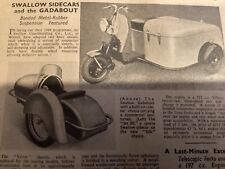 Swallow sidecar gadabout for sale  BRIGHTON