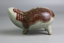 Linda chaleira de gotejamento pequena porcelana vermelha esmalte da dinastia Ming chinesa H6,8 cm comprar usado  Enviando para Brazil