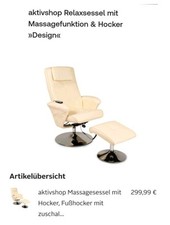 Relaxsessel massagesessel neup gebraucht kaufen  Hohenmölsen