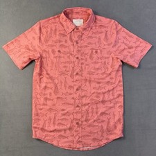 Camisa Reel Life masculina pequena coral botão para cima pesca ao ar livre praia elástica comprar usado  Enviando para Brazil