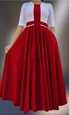 Vestido Rojo Y Blanco Largo Acampananado Talla M comprar usado  Enviando para Brazil