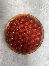 Lente refletora de vidro automotiva antiga - Vidro catafota Libbey vermelho década de 1930 comprar usado  Enviando para Brazil