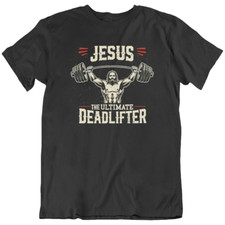 Camiseta Jesus levantamento de peso The Ultimate Deadlifter academia cristã engraçada presente comprar usado  Enviando para Brazil