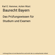 Baurecht bayern prüfungswisse gebraucht kaufen  Trebbin
