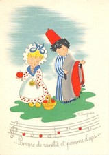 Cpa illustrateur .burguiere d'occasion  Claira