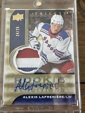 2020-21 Upper Deck Trilogy Alexis Lafreniere /25 SSP Rookie Patch autografado 3 cores comprar usado  Enviando para Brazil