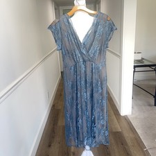 Vestido maternidade Tiffany Rose Eden azul-petróleo tamanho 5 EUA 12 bebê boneca renda romântico comprar usado  Enviando para Brazil