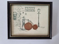 Vintage framed penny for sale  MABLETHORPE