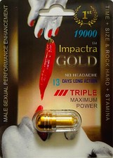 (5 pacotes) Impactra Gold 19000 cápsula potenciadora super masculina comprar usado  Enviando para Brazil