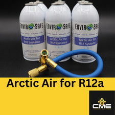 Ar ártico Envirosafe para R12, ar condicionado automático, suporte de refrigerante, 6 latas e mangueira comprar usado  Enviando para Brazil