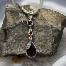 Granat anhänger 925er gebraucht kaufen  Berlin