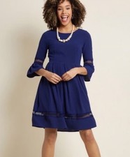 Vestido ModCloth Miles Of Marvelous azul manga sino bolso azul safira tamanho XL comprar usado  Enviando para Brazil