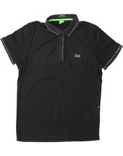 Camisa polo masculina slim fit Hugo Boss grande preta algodão DI63 comprar usado  Enviando para Brazil