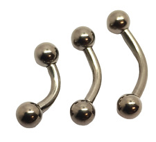 Usado, Barra de sobrancelha 2X G5 titânio barra curva barbela 1,6mm 14g 6mm/8mm/10mm orelha barra banana comprar usado  Enviando para Brazil