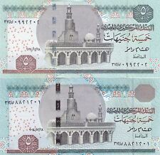 EGITO 5 LIBRAS EGP 2014 P-63f 70a SIG/ RAMEZ cruzado PREFIXO 312 UNC 2 notas comprar usado  Enviando para Brazil