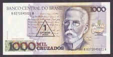 [UNC] 1989 Brasil 1 Cruzado Novo em 1000 Cruzados P-216b [A04-3] comprar usado  Enviando para Brazil