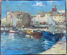 Tableau huile panneau d'occasion  Carcès