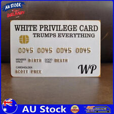 AU White Privilege/Official Race, Réplica cartão de crédito, Novidade, Piada, Prop, NOVO comprar usado  Enviando para Brazil