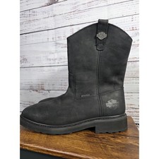 Usado, Botas de motocicleta Harley Davidson masculinas impermeáveis couro preto tamanho 12 comprar usado  Enviando para Brazil