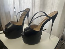 Superhohe schwarze riemchen gebraucht kaufen  Korntal-Münchingen