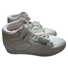 Tênis Reebok 90s Classic Freestyle Hi Top Feminino Tamanho 9.5 Branco 2-1619 comprar usado  Enviando para Brazil
