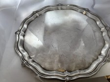 Antigo Elegante Grande Prato de Servir Banhado a Prata Edwardian George Gates Honour comprar usado  Enviando para Brazil