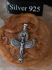 Silver winged ankh for sale  BRIGHTON