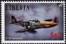Selo de aeronave de combate Mustang North American P-51 Segunda Guerra Mundial (2005 Libéria) comprar usado  Enviando para Brazil