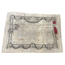 Diplôme maçonnique vallée d'occasion  La Rochelle