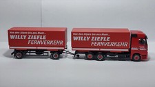Herpa Mercedes Actros 2548 Wechselkoffer Willy Ziefle 1/87 (25/30) comprar usado  Enviando para Brazil