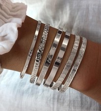 Silver stacking bangles for sale  JARROW