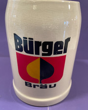 Caneca de cerveja vintage Burgerbrau 0,5 litros grés Alemanha (linha aérea) 5 1/4" comprar usado  Enviando para Brazil
