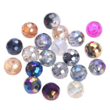 Bola de discoteca redonda banhada colorida 6mm 8mm 10mm 12mm 96 facetas contas de vidro cristal comprar usado  Enviando para Brazil