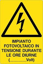 Cartello segnaletico impianto usato Cartello segnaletico impianto usato  Acate