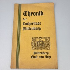 Heft "Chronik der Lutherstadt Wittenberg (Einst & Jetzt)" - Lehrer Belding, 1929 comprar usado  Enviando para Brazil