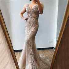 Vestido de noite elegante de penas feminino luxo Dubai formal festa formatura vestido vestido comprar usado  Enviando para Brazil