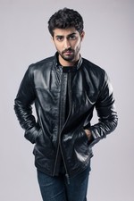 Jaqueta Masculina Elegante Elegante Couro de Ovelha Preto Real Estilo Motocicleta comprar usado Jaqueta Masculina Elegante Elegante Couro de Ovelha Preto Real Estilo Motocicleta comprar usado  Enviando para Brazil