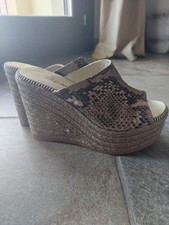 Espadrillas pelle zeppa usato  Volvera