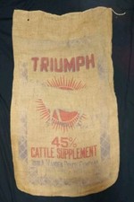 Burlap grain sack for sale  Evart