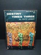 Destiny Time Three Fritz Leiber Galaxy Novel #28 1st Ed   1952 Scarce comprar usado  Enviando para Brazil
