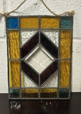 Vitral pequeno antigo verde com chumbo por volta de 1920 comprar usado  Enviando para Brazil
