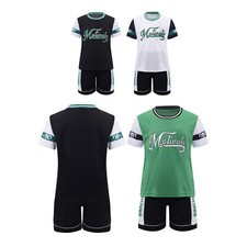 Conjunto de roupas esportivas infantis masculinas com shorts terno treinamento gola redonda camiseta academia comprar usado  Enviando para Brazil